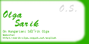 olga sarik business card